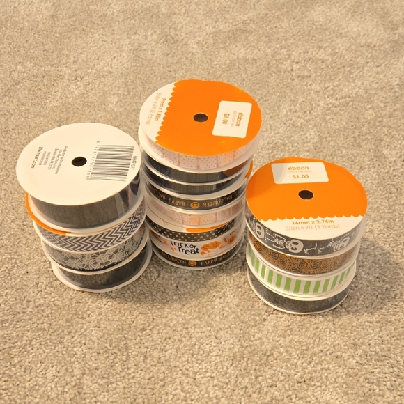 Other - Assorted Halloween Ribbon 16pk